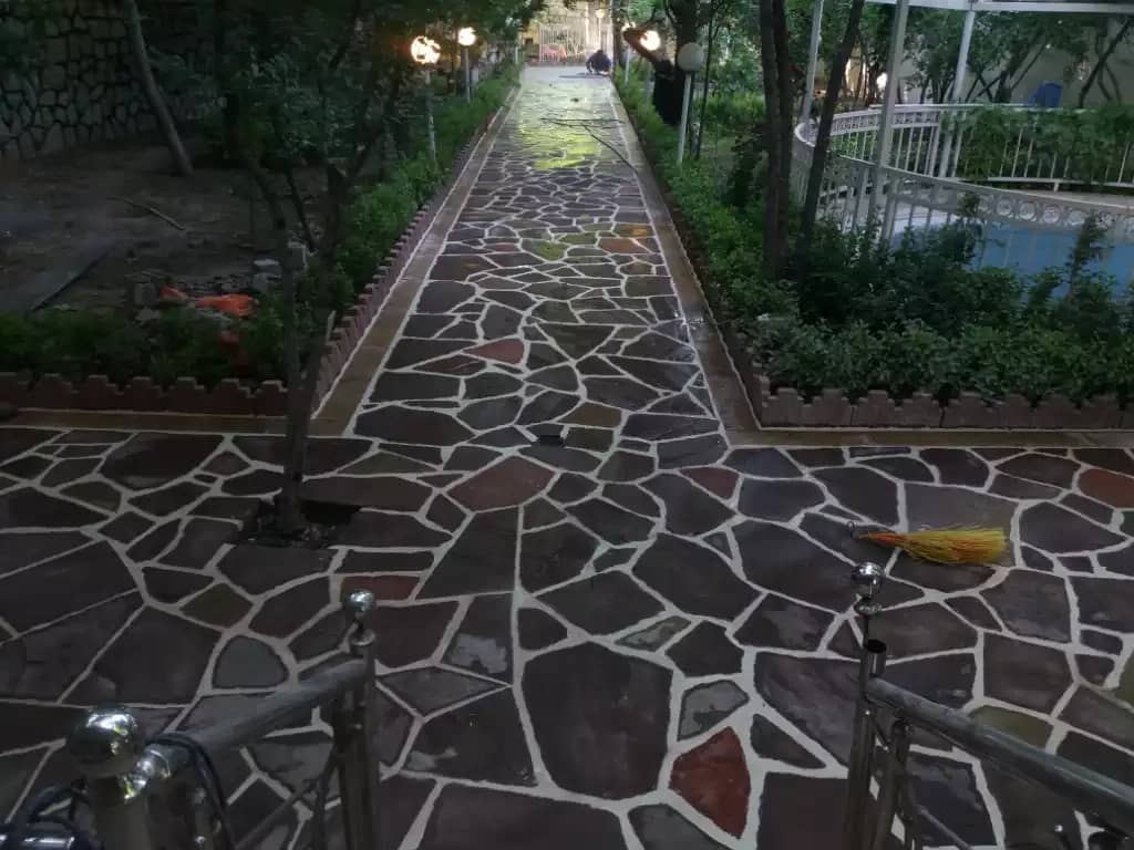 آموزش نصب سنگ لاشه و روش های نصب سنگ لاشه نحوه نصب سنگ لاشه آموزش انواع  سنگفرش ها با سنگ لاشه مالون کوبیک 
